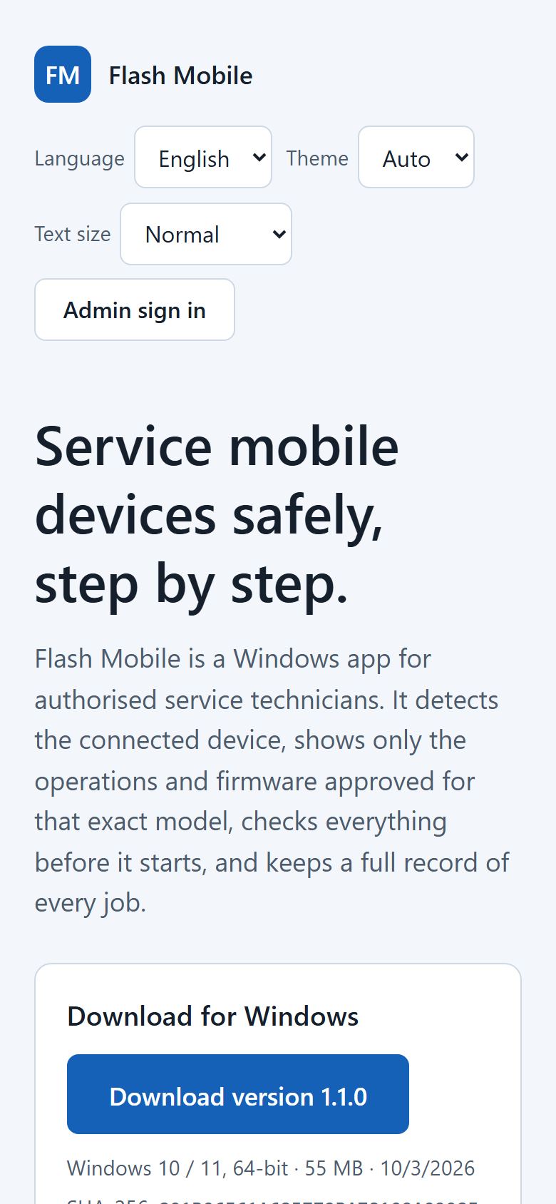 Flash Mobile mobile screenshot