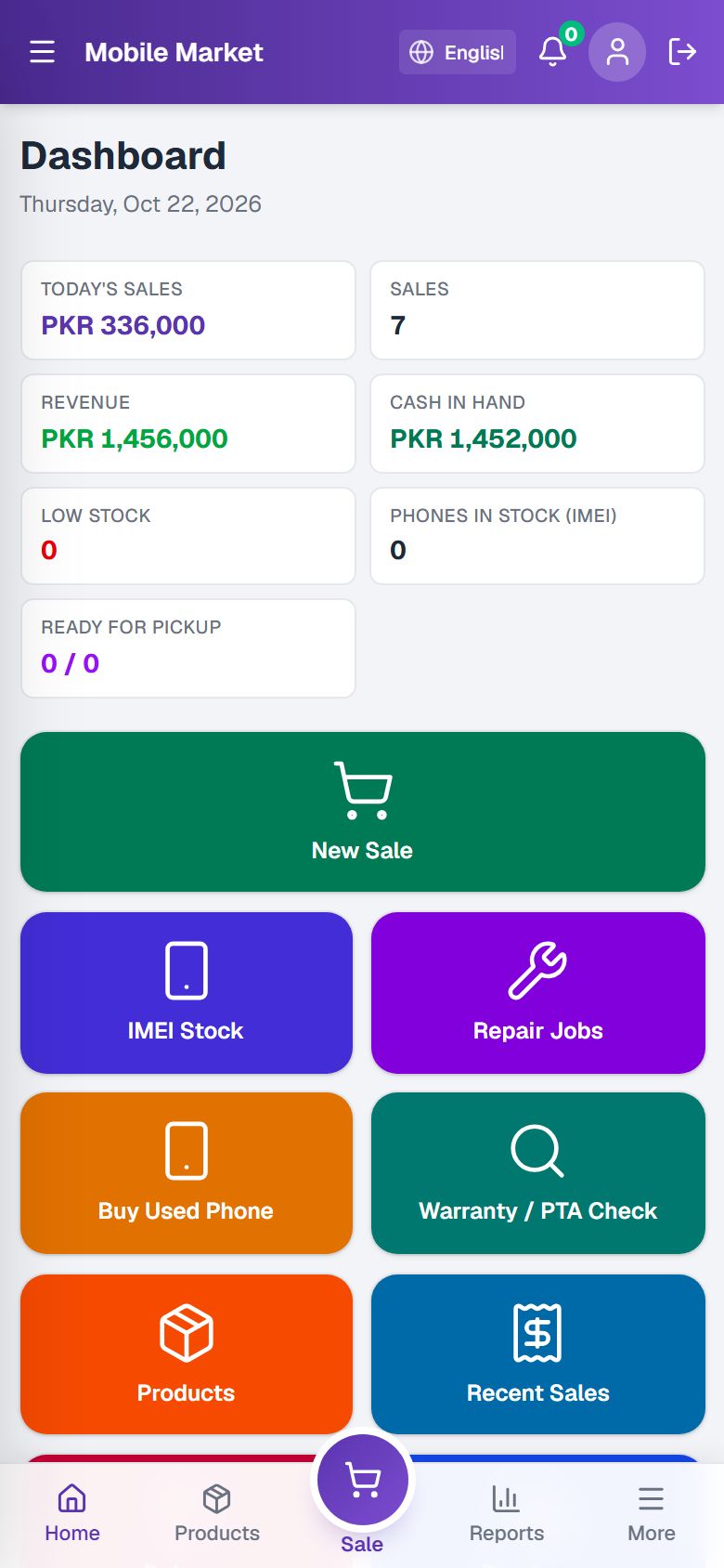 Mobile Market POS mobile screenshot