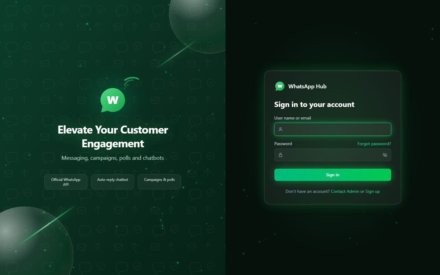WhatsApp Hub desktop screenshot